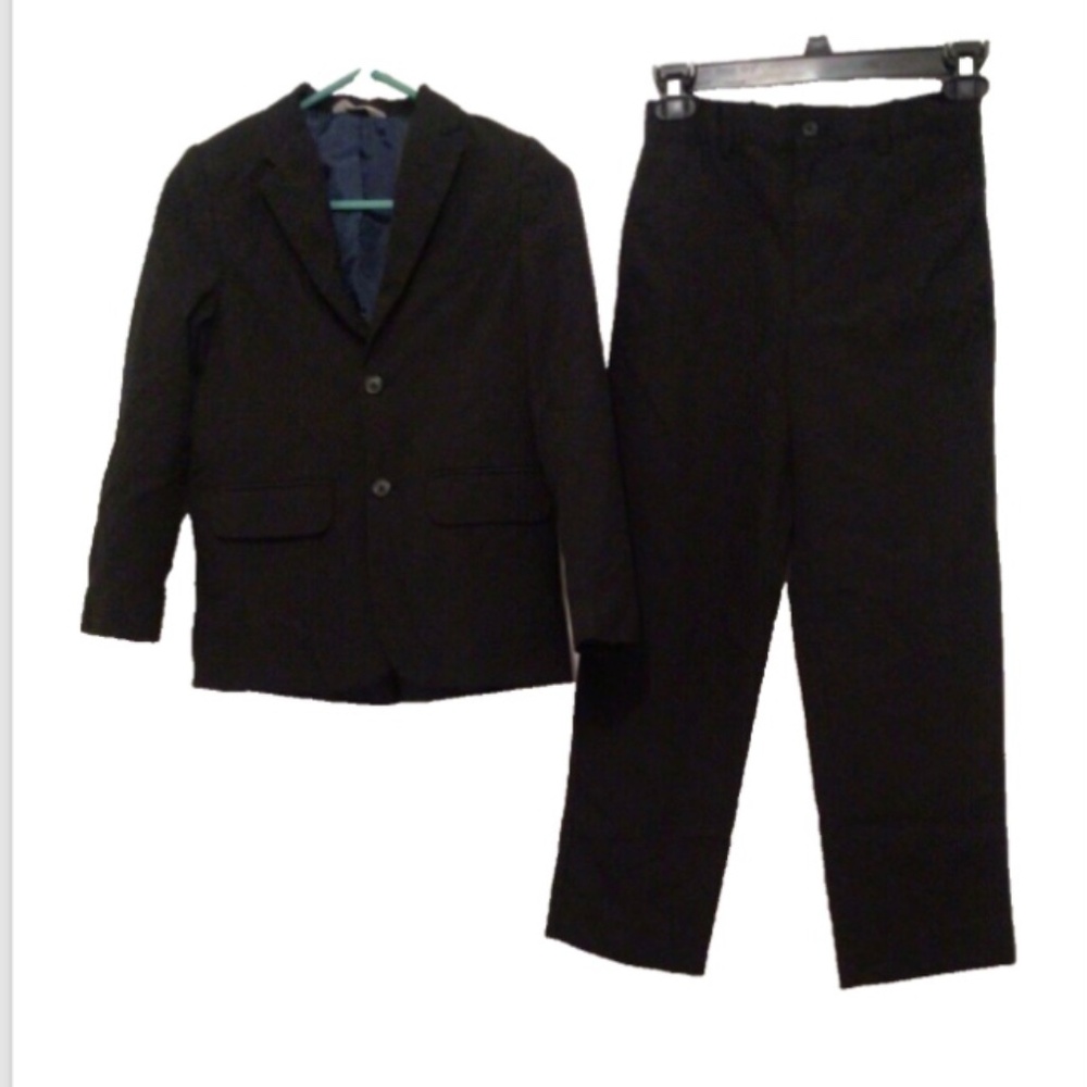 BLAZER COAT PANT Boys Kid Sz 10 Black 2 PC Piece Suit Set Church 1st Communion